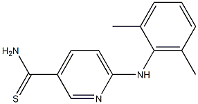 6-[(2,6-dimethylphenyl)amino]pyridine-3-carbothioamide Struktur