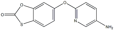 6-[(5-aminopyridin-2-yl)oxy]-2H-1,3-benzoxathiol-2-one Struktur