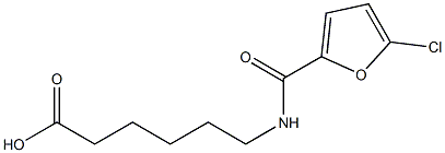 6-[(5-chlorofuran-2-yl)formamido]hexanoic acid Struktur