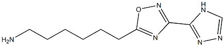 6-[3-(4H-1,2,4-triazol-3-yl)-1,2,4-oxadiazol-5-yl]hexan-1-amine Struktur