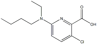 6-[butyl(ethyl)amino]-3-chloropyridine-2-carboxylic acid Struktur