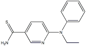 6-[ethyl(phenyl)amino]pyridine-3-carbothioamide Struktur