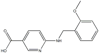 6-{[(2-methoxyphenyl)methyl]amino}pyridine-3-carboxylic acid Struktur