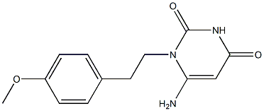 6-amino-1-[2-(4-methoxyphenyl)ethyl]-1,2,3,4-tetrahydropyrimidine-2,4-dione Struktur