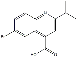 6-bromo-2-(propan-2-yl)quinoline-4-carboxylic acid Struktur