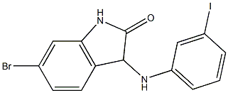 6-bromo-3-[(3-iodophenyl)amino]-2,3-dihydro-1H-indol-2-one Struktur