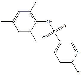 6-chloro-N-(2,4,6-trimethylphenyl)pyridine-3-sulfonamide Struktur