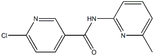 6-chloro-N-(6-methylpyridin-2-yl)pyridine-3-carboxamide Struktur