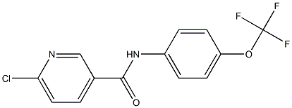 6-chloro-N-[4-(trifluoromethoxy)phenyl]pyridine-3-carboxamide Struktur