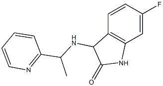 6-fluoro-3-{[1-(pyridin-2-yl)ethyl]amino}-2,3-dihydro-1H-indol-2-one Struktur