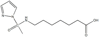 7-[1-(1H-pyrazol-1-yl)acetamido]heptanoic acid Struktur