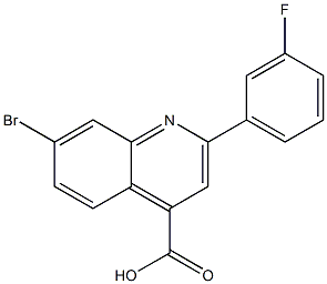 7-bromo-2-(3-fluorophenyl)quinoline-4-carboxylic acid Struktur