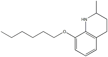 8-(hexyloxy)-2-methyl-1,2,3,4-tetrahydroquinoline Struktur