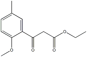 ethyl 3-(2-methoxy-5-methylphenyl)-3-oxopropanoate Struktur