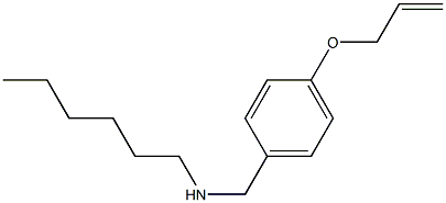 hexyl({[4-(prop-2-en-1-yloxy)phenyl]methyl})amine Struktur