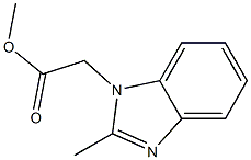 methyl 2-(2-methyl-1H-1,3-benzodiazol-1-yl)acetate Struktur