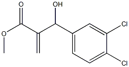 methyl 2-[(3,4-dichlorophenyl)(hydroxy)methyl]prop-2-enoate Struktur