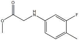 methyl 2-[(3-fluoro-4-methylphenyl)amino]acetate Struktur