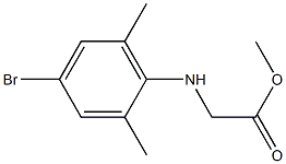 methyl 2-[(4-bromo-2,6-dimethylphenyl)amino]acetate Struktur