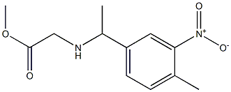 methyl 2-{[1-(4-methyl-3-nitrophenyl)ethyl]amino}acetate Struktur