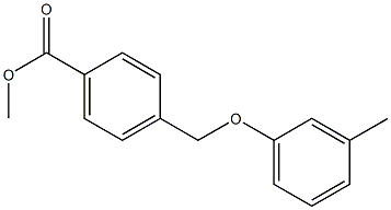 methyl 4-(3-methylphenoxymethyl)benzoate Struktur