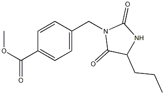 methyl 4-[(2,5-dioxo-4-propylimidazolidin-1-yl)methyl]benzoate Struktur