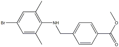 methyl 4-{[(4-bromo-2,6-dimethylphenyl)amino]methyl}benzoate Struktur