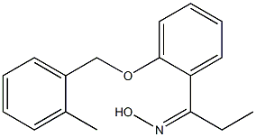 N-(1-{2-[(2-methylphenyl)methoxy]phenyl}propylidene)hydroxylamine Struktur