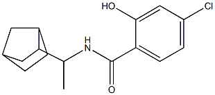 N-(1-{bicyclo[2.2.1]heptan-2-yl}ethyl)-4-chloro-2-hydroxybenzamide Struktur