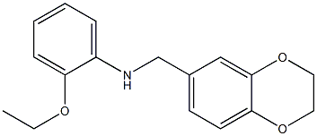 N-(2,3-dihydro-1,4-benzodioxin-6-ylmethyl)-2-ethoxyaniline Struktur