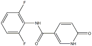 N-(2,6-difluorophenyl)-6-oxo-1,6-dihydropyridine-3-carboxamide Struktur