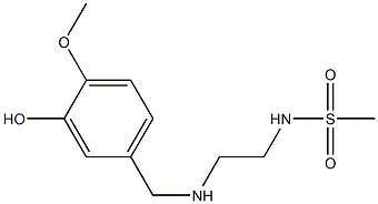 N-(2-{[(3-hydroxy-4-methoxyphenyl)methyl]amino}ethyl)methanesulfonamide Struktur