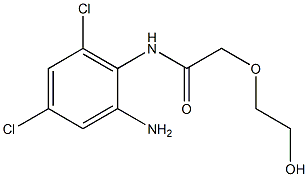 N-(2-amino-4,6-dichlorophenyl)-2-(2-hydroxyethoxy)acetamide Struktur