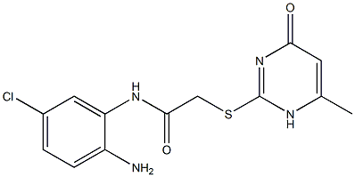 N-(2-amino-5-chlorophenyl)-2-[(6-methyl-4-oxo-1,4-dihydropyrimidin-2-yl)sulfanyl]acetamide Struktur