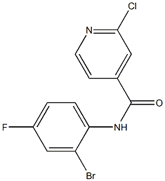 N-(2-bromo-4-fluorophenyl)-2-chloropyridine-4-carboxamide Struktur