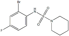 N-(2-bromo-4-fluorophenyl)piperidine-1-sulfonamide Struktur