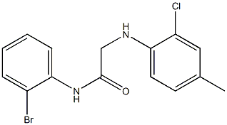 N-(2-bromophenyl)-2-[(2-chloro-4-methylphenyl)amino]acetamide Struktur