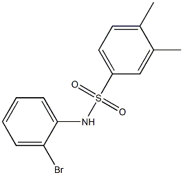 N-(2-bromophenyl)-3,4-dimethylbenzene-1-sulfonamide Struktur