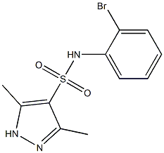 N-(2-bromophenyl)-3,5-dimethyl-1H-pyrazole-4-sulfonamide Struktur