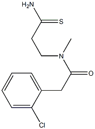 N-(2-carbamothioylethyl)-2-(2-chlorophenyl)-N-methylacetamide Struktur