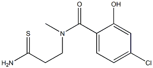 N-(2-carbamothioylethyl)-4-chloro-2-hydroxy-N-methylbenzamide Struktur