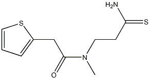 N-(2-carbamothioylethyl)-N-methyl-2-(thiophen-2-yl)acetamide Struktur