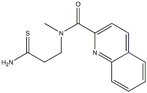 N-(2-carbamothioylethyl)-N-methylquinoline-2-carboxamide Struktur