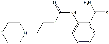 N-(2-carbamothioylphenyl)-4-(thiomorpholin-4-yl)butanamide Struktur