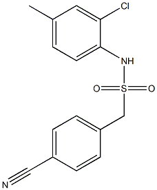 N-(2-chloro-4-methylphenyl)-1-(4-cyanophenyl)methanesulfonamide Struktur