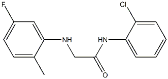 N-(2-chlorophenyl)-2-[(5-fluoro-2-methylphenyl)amino]acetamide Struktur