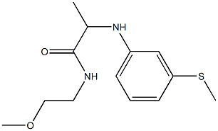 N-(2-methoxyethyl)-2-{[3-(methylsulfanyl)phenyl]amino}propanamide Struktur