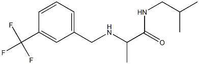 N-(2-methylpropyl)-2-({[3-(trifluoromethyl)phenyl]methyl}amino)propanamide Struktur