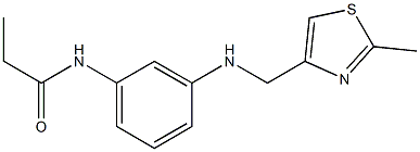 N-(3-{[(2-methyl-1,3-thiazol-4-yl)methyl]amino}phenyl)propanamide Structure