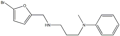 N-(3-{[(5-bromofuran-2-yl)methyl]amino}propyl)-N-methylaniline Struktur